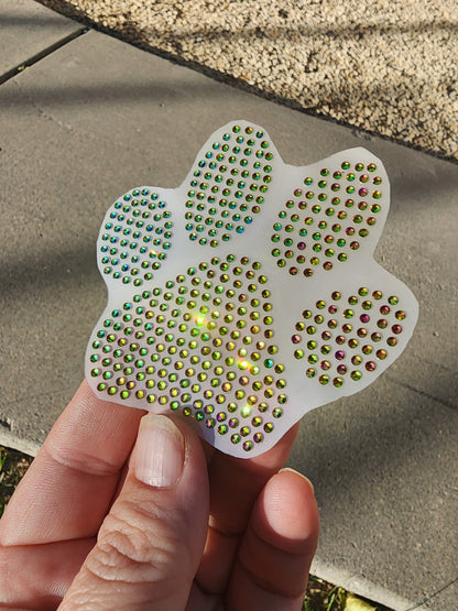 Rhinestone Dog/Cat Paw Decal