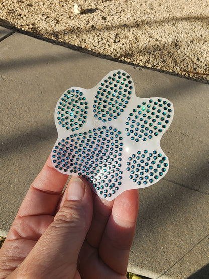 Rhinestone Dog/Cat Paw Decal