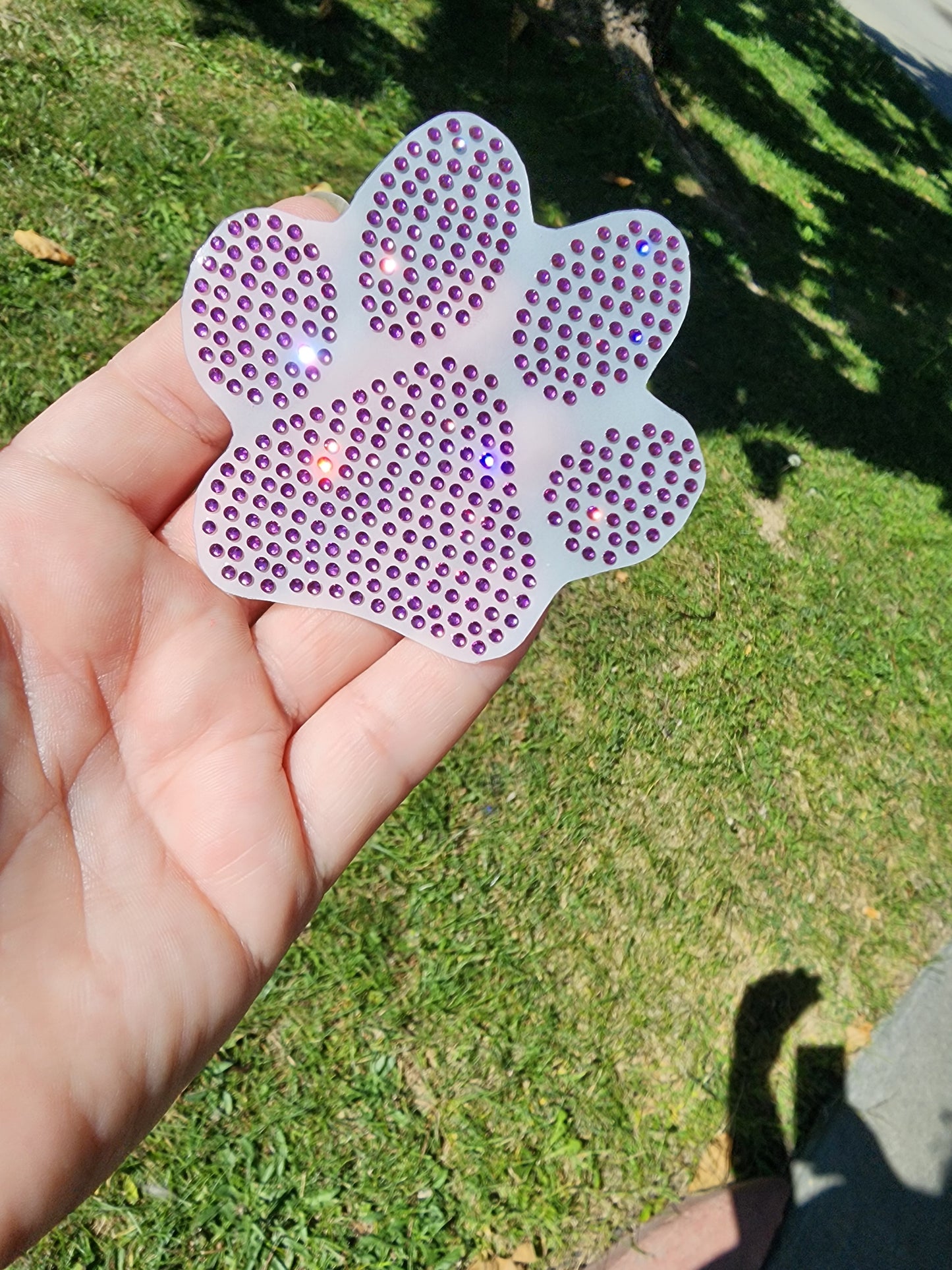 Rhinestone Dog/Cat Paw Decal