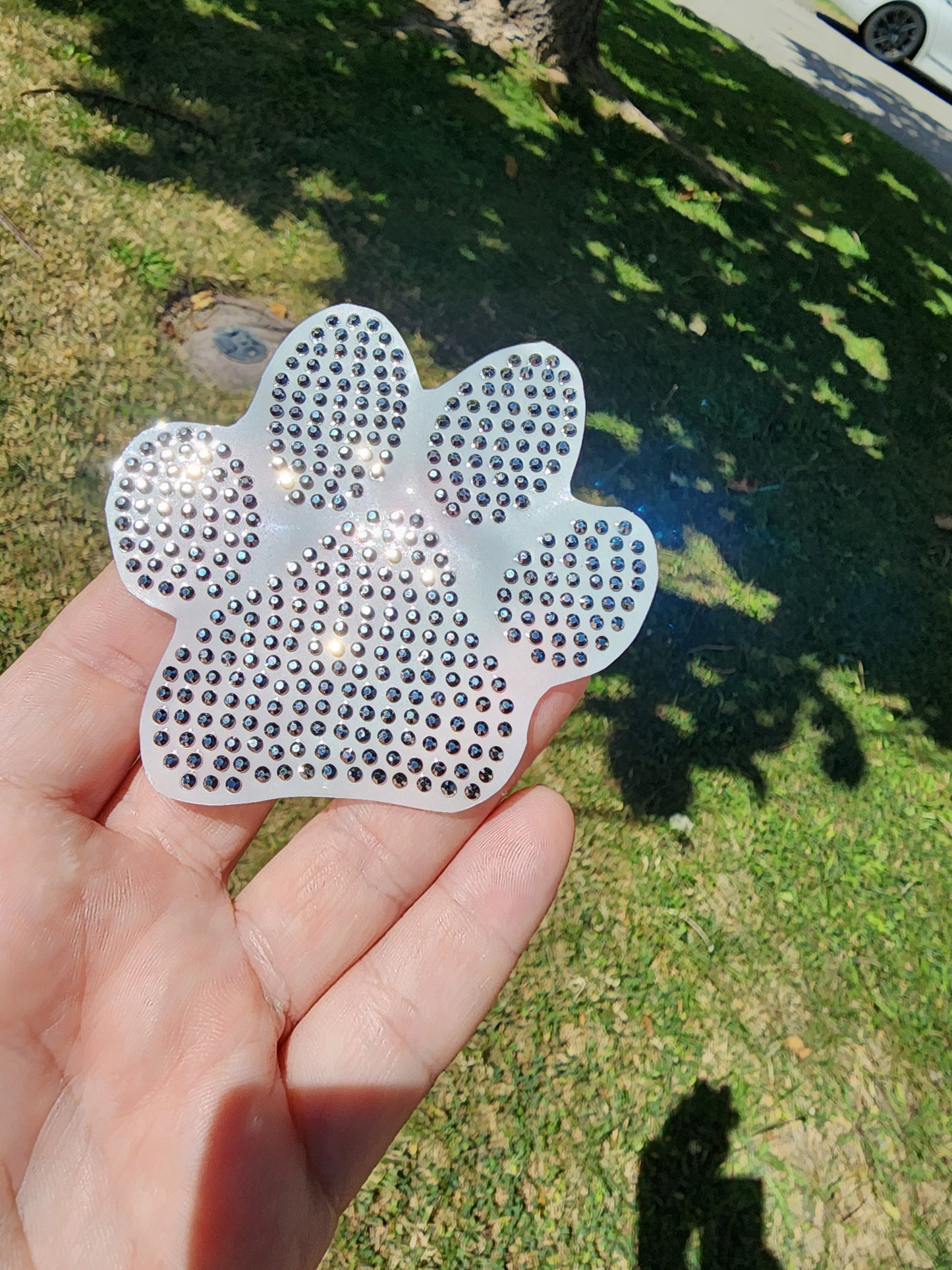 Rhinestone Dog/Cat Paw Decal