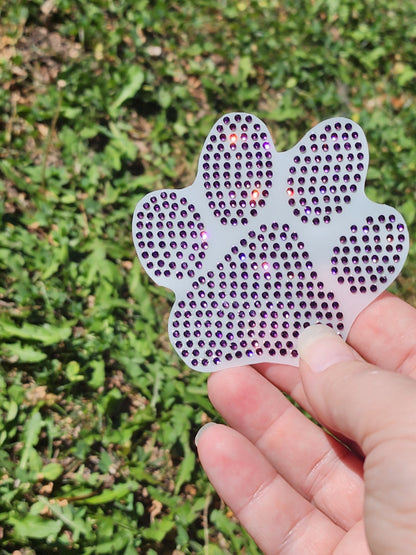 Rhinestone Dog/Cat Paw Decal