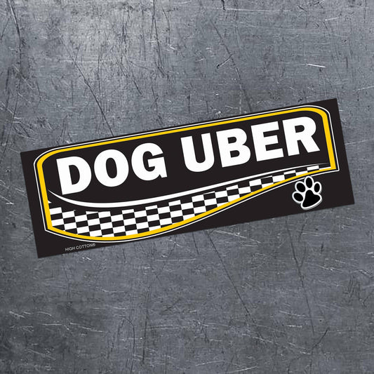 Dog Uber Funny Car Magnet